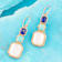 Barse Mother-Of-Pearl, Lapis Lazuli And Turquoise Drop Earrings In Bronze