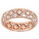 Geometric Design CZ Eternity Band Ring In 18K Rose Gold Over Sterling Silver