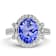 14K White Gold Tanzanite and Diamond Ring 1.93 ctw