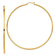 14k Yellow Gold 3 3/16" Polished Tube Hoop Earrings