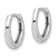 Rhodium Over 14k White Gold Polished 7/16" Hinged Hoop Earrings