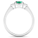 1.2ctw Green Emerald and Diamond 14K White Gold Halo Ring