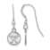 Rhodium Over Sterling Silver NHL Buffalo Sabres LogoArt Dangle Earrings