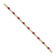 14k Yellow Gold and Rhodium Over 14k Yellow Gold Diamond and Oval Ruby Bracelet