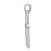 Rhodium Over 14k White Gold Small Diamond Cross Pendant