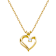 White Topaz 14k Yellow Gold Over Brass Pendant with Chain 0.13ctw