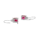 Lab Created Ruby and White Cubic Zirconia Platinum Over Sterling Silver
Leverback Earrings 6.08ctw