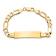 10k Yellow Gold Figaro Link ID Bracelet