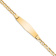 14k Yellow Gold Mariner Link Soft Diamond Shape ID Bracelet