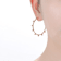 Beaded Open Hoop Earrings In 14K Gold Over Brass
