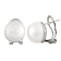 11-12mm White Cultured Freshwater Pearl Rhodium Over Sterling Silver Earrings
