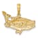 10K Yellow Gold 2D Textured Bass Fish with Tail Up Charm