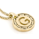 Cardano Initial G Pendant Necklace In 18K Gold Over Bronze