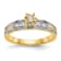14K Yellow Gold AA Quality Engagement Ring 0.09ctw