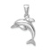 Rhodium Over 14k White Gold Jumping Dolphin Pendant