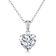 Heart Shape CZ Solitaire Pendant In Sterling Silver
