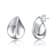 Raindrop Stud Earrings In Rhodium Over Brass