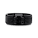 VESUVIUS Men’s Polished Black Ceramic Band with Lava Rock Stone Inlay
& Polished Beveled Edges 8mm