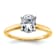 14K Yellow Gold With White Gold Accents 1 1/2 ct. G H I True Light Oval
Moissanite Solitaire Ring