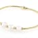 Graduating Freshwater Pearl Bracelet In 18K Gold Over Bronze