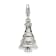 Rhodium Over Sterling Silver CZ and Enameled Christmas Tree Charm