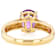Amethyst Oval Solitaire Ring In 18K Gold Over Sterling Silver 2.16ct