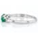 Emerald And Lab-Grown Diamond Three-Stone Ring In Sterling Silver