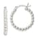 Sterling Silver Polished Beaded Hoop Earrings