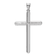 Rhodium Over 14k White Gold 3D Polished Tube Cross Pendant