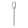 Rhodium Over 14k White Gold Diamond Initial H Dog Tag Charm