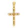 14k Yellow Gold Polished Cross Charm