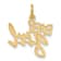 14k Yellow Gold Baby Girl Pendant