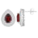 8x5mm Pear Shape Garnet And White Topaz Rhodium Over Sterling Silver
Double Halo Stud Earrings