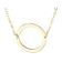 Sideways Initial O Necklace In Solid 14K Yellow Gold 18 Inch