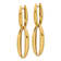 14K Yellow Gold Oval Dangle Hinged Hoop Earrings
