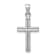 Rhodium Over 14k White Gold Textured Crucifix Pendant