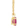 7x5mm Oval Ruby 14k Yellow Gold Pendant With Chain