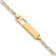 10k Yellow Gold Cut-out Heart Figaro Link ID Bracelet