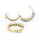 Turquoise Hoop Earrings In 18K Gold Over Sterling Silver
