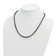 Sterling Silver Antiqued and Satin 5.0mm Box 24 Inch Chain
