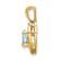 10k Yellow Gold and Rhodium Over 10k Yellow Gold 0.38ctw Aquamarine
Birthstone and Diamond Pendant