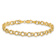 10k Yellow Gold 6mm Double Link Charm Bracelet