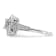 Rhodium Over 14K White Gold Diamond Cluster Engagement Ring 0.67ctw