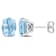 5ctw Oval Sky Blue Topaz Stud Earrings in Sterling Silver