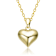 Sleek Heart Pendant Necklace In 14K Gold Over Sterling Silver