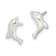 Sterling Silver Polished Dolphin Post Earrings