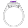 7mm Round Amethyst And White Topaz Accents Rhodium Over Sterling Silver
Double Halo Ring