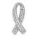 Rhodium Over 14k White Gold Diamond Awareness Chain Slide Pendant