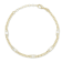 Sterling Statements 14K Yellow Gold Over Sterling Silver White CZ
Station Curb Chain Bracelet