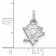 Rhodium Over Sterling Silver NHL LogoArt Pittsburgh Penguins Extra Small Pendant